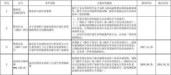 武汉市企业管理人员退休政策摘要